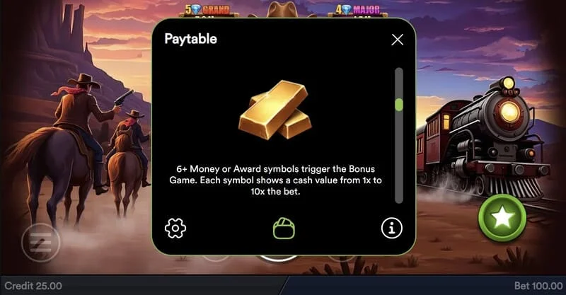 Gold Train Heist - Free Spins met verdubbelde rollen сетки
